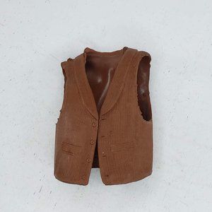 1960s Marx Johnny West Brown Cowboy Vest Clothing Accessory Toy Replacement Part